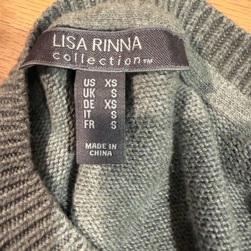 Lisa‎ Rinna Collection Gray Ruffle-Hem Knit Pullover - Picture 5 of 6